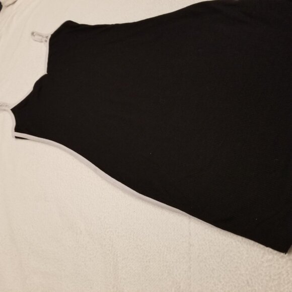 Princess Polly Black Mini Dress Bodycon White Piping Arabellae US 2  X-Small - Picture 4 of 11